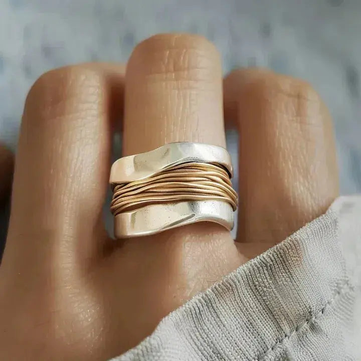 Delicate Artisan Gold Ring
