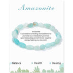 Olivenorma 6-8mm Natural Irregular Crystal Beads Bracelet