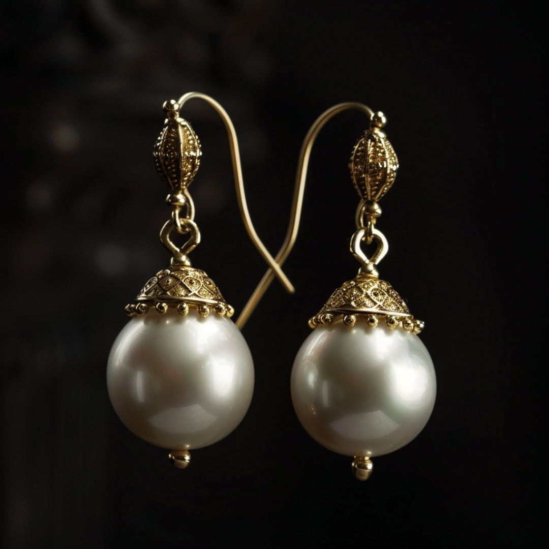 Delicate Artisan Pearl Earring