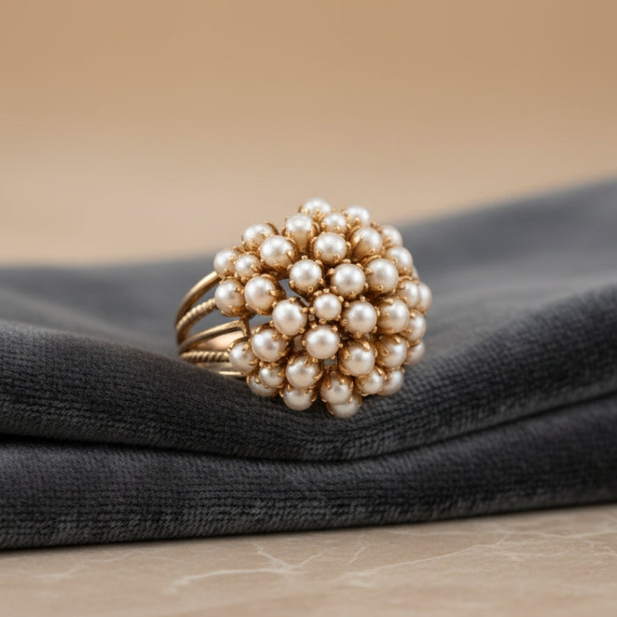 Beautiful Pearl Ring with Unique Style