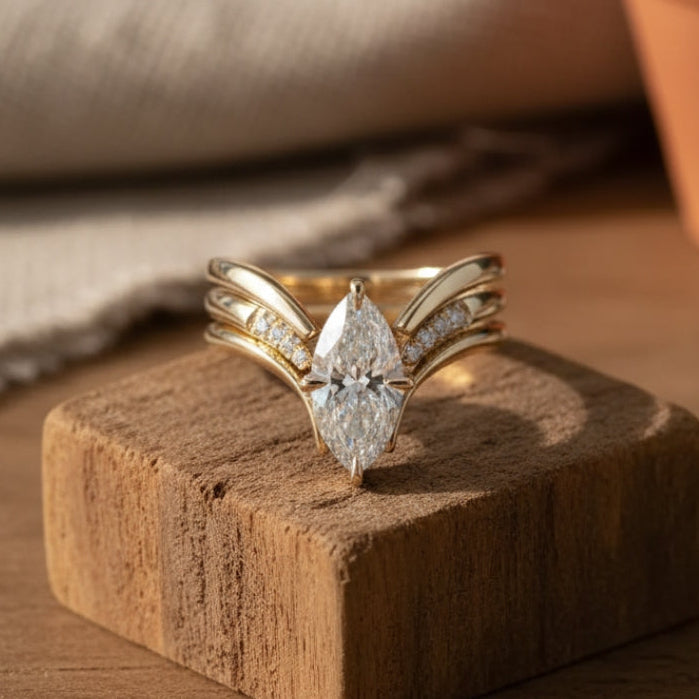 Delicate Artisan Gold Ring