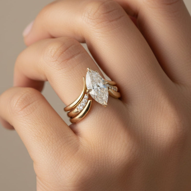 Delicate Artisan Gold Ring