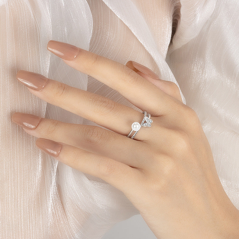 Romantic Pearl Ring for Special Moments