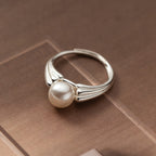 Delicate Artisan Pearl Ring