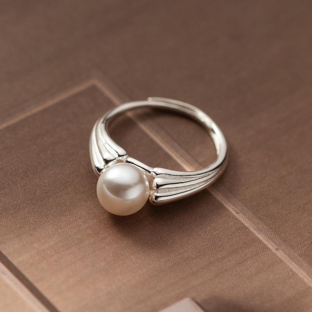 Delicate Artisan Pearl Ring