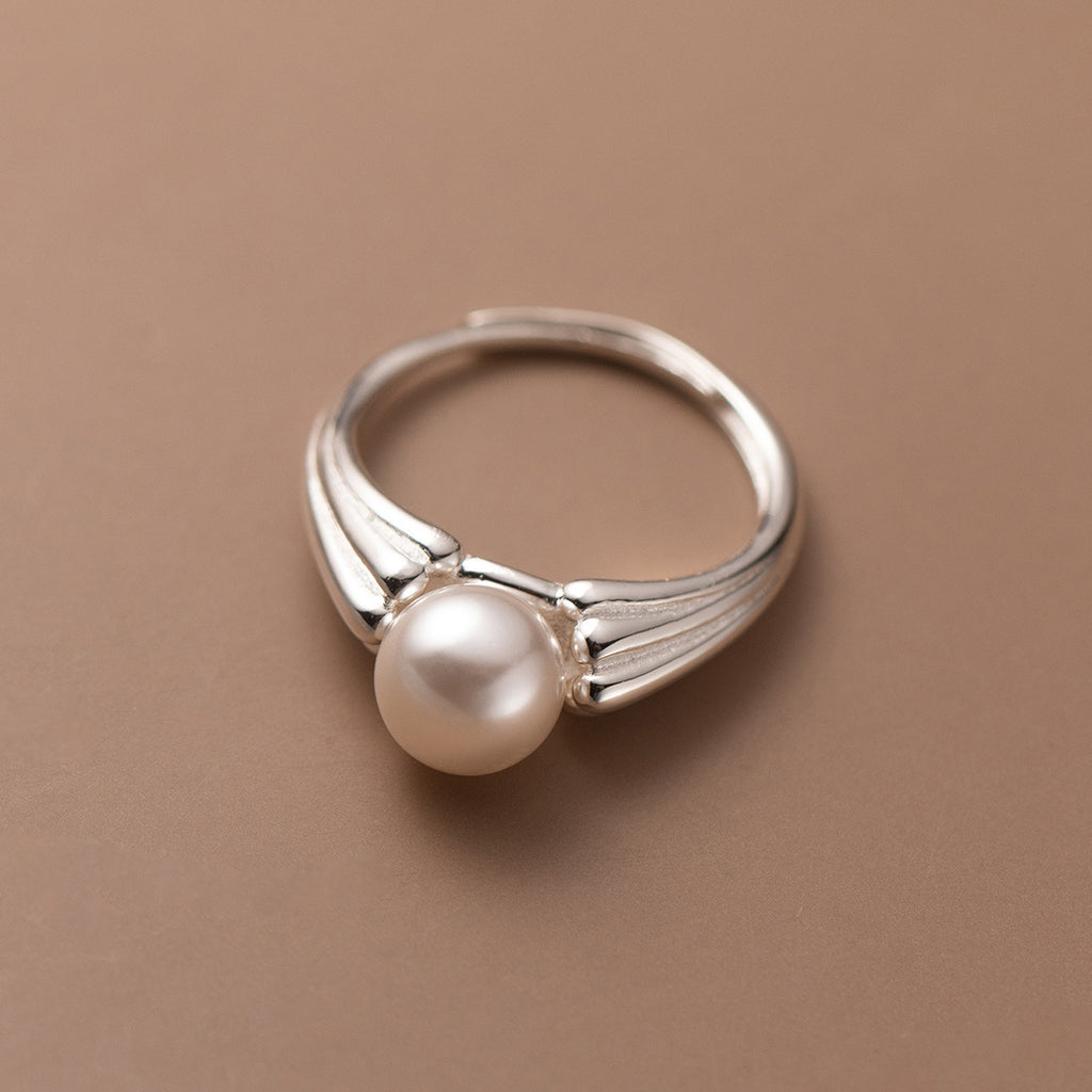 Delicate Artisan Pearl Ring