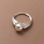 Delicate Artisan Pearl Ring
