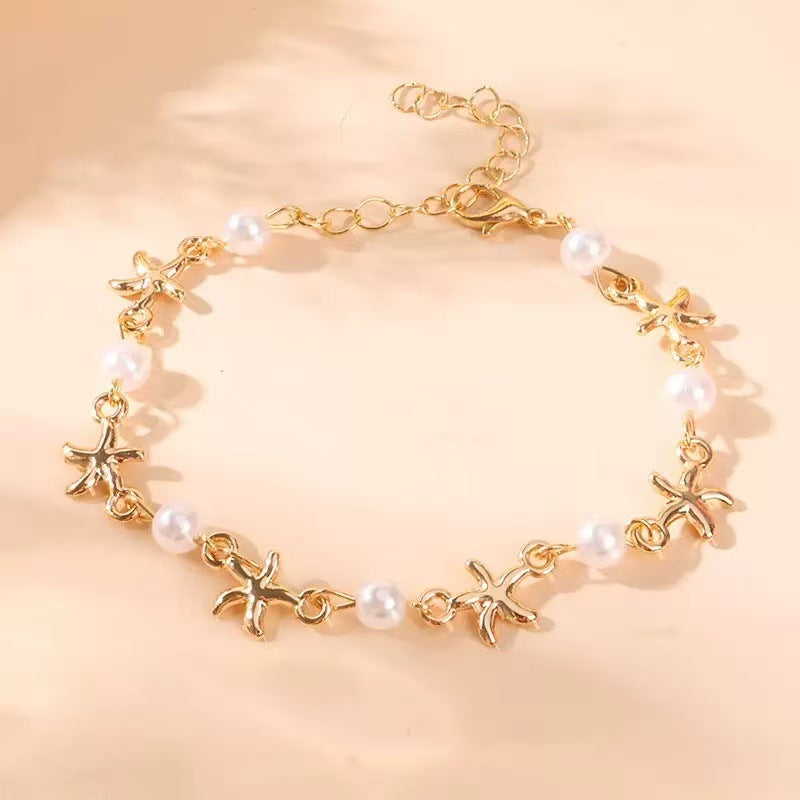 Vintage Handmade Pearl Anklet